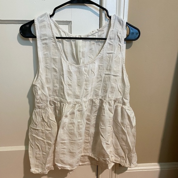 Tan and white checkered tank top - Picture 1 of 7